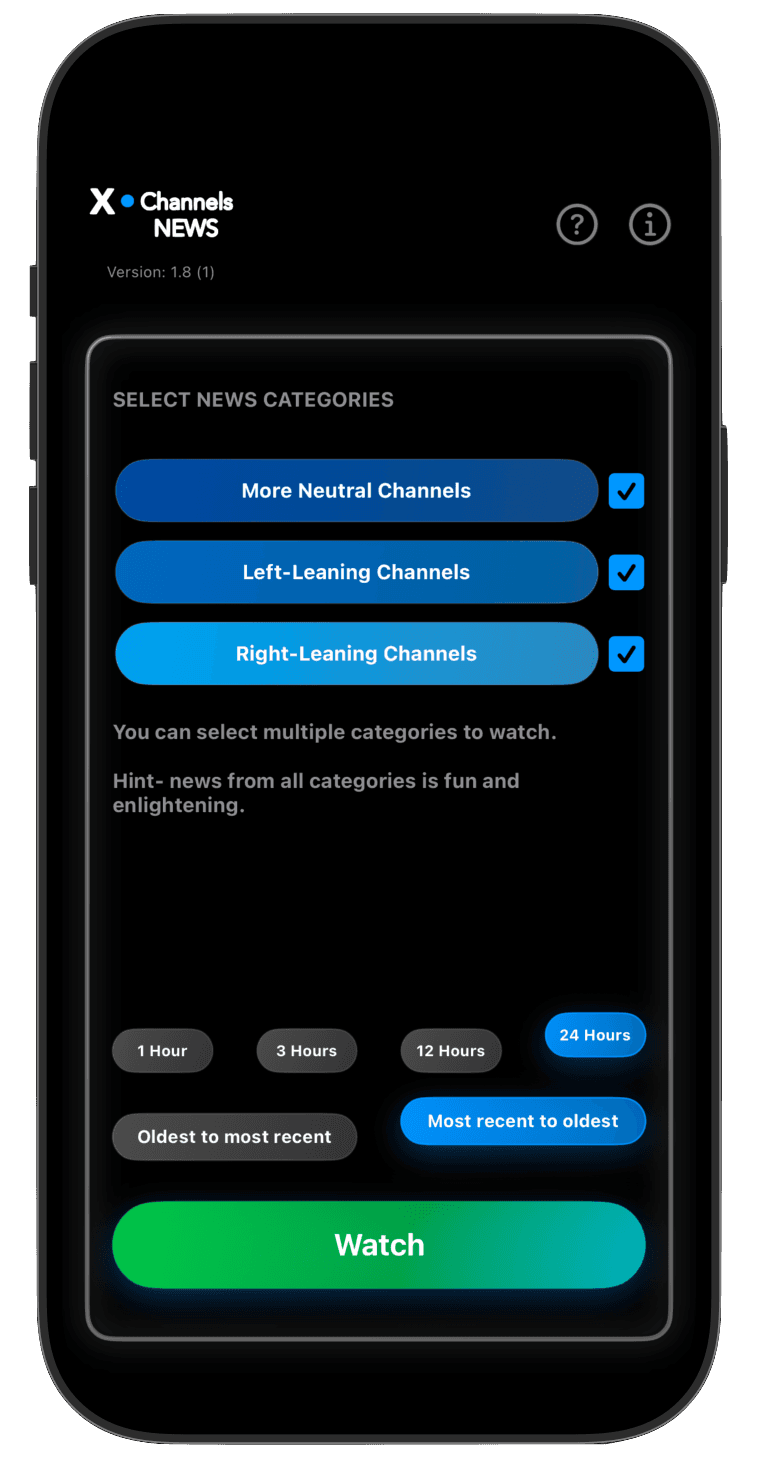 X•News iPhone Screenshot 1