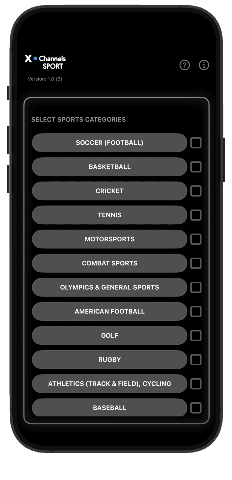 X•Sports iPhone Screenshot 1
