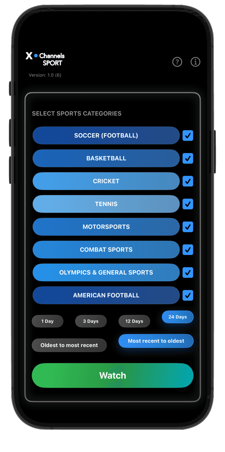 X•Sports iPhone Screenshot 2